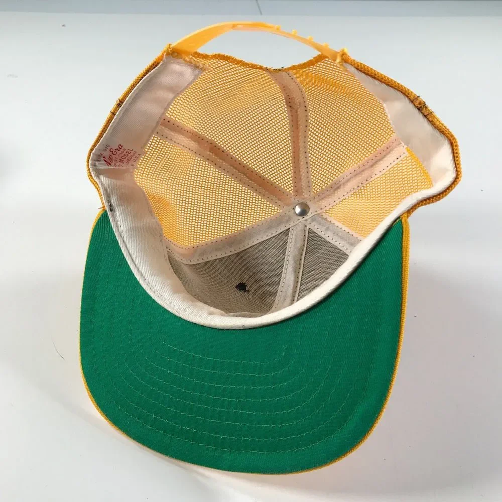 Vintage Trucker Hat Boys Youth Size Maize Yellow and Blue New Era Pro Model - Picture 5 of 8